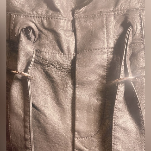 TwoTwinStyle drawstring waist vegan day 2 nite zipper baggy jogger style pants L - Picture 3 of 4